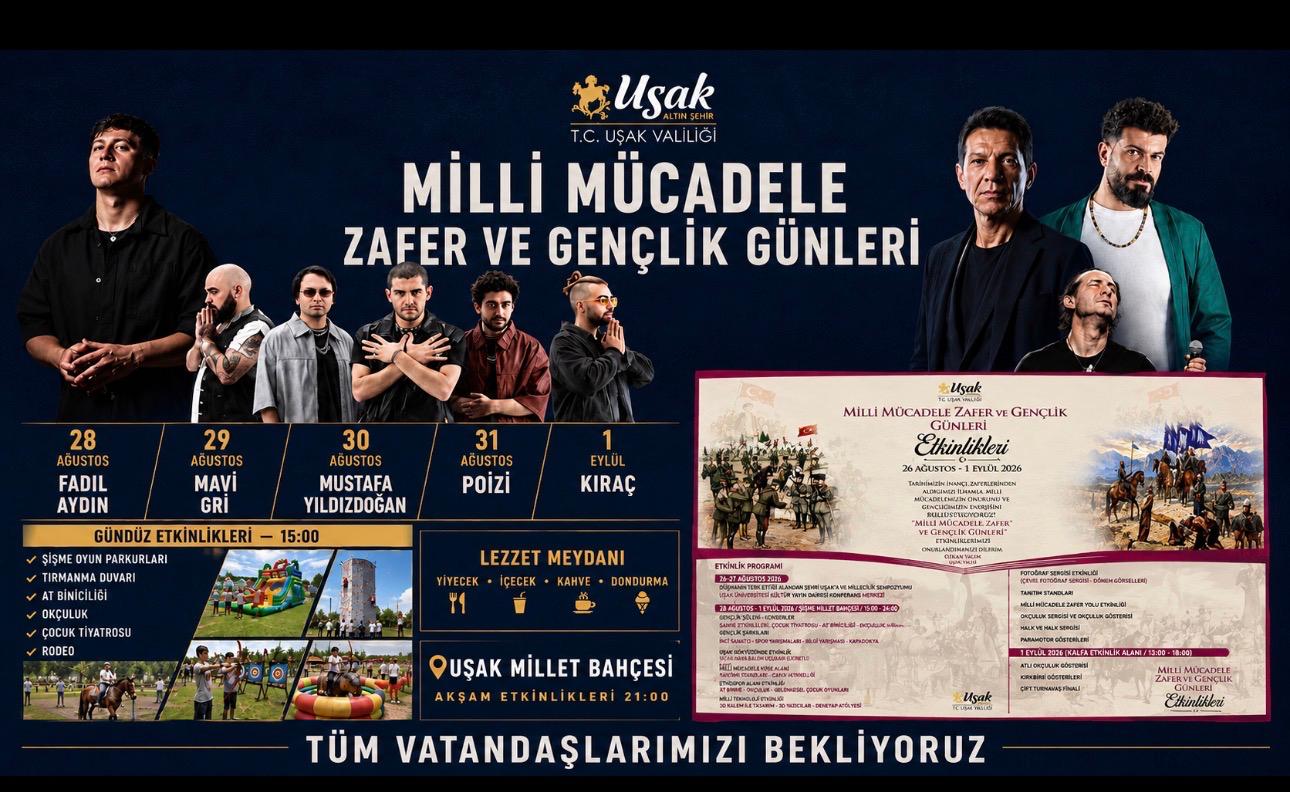 Milli Mücadele, Zafer ve Gençlik Günleri Uşak’ta Coşkuyla Kutlanacak